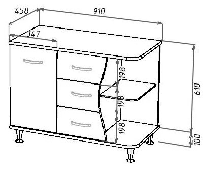Тумба под раковину Bellezza Рио 90 4633615142016